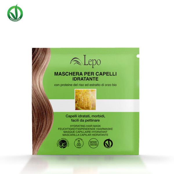 MASCHERA PER CAPELLI IDRATANTE con proteine del riso ed estratto di orzo bio